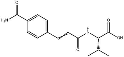 2-[3-(4-carbamoylphenyl)prop-2-enamido]-3-methylbutanoic acid 구조식 이미지