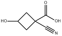 Cyclobutanecarboxylic acid, 1-cyano-3-hydroxy- Structure