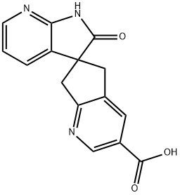 Spiro[6H-cyclopenta[b]pyridine-6,3'-[3H]pyrrolo[2,3-b]pyridine]-3-carboxylic acid, 1',2',5,7-tetrahydro-2'-oxo- Structure