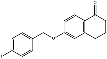 1(2H)-Naphthalenone, 3,4-dihydro-6-[(4-iodophenyl)methoxy]- 구조식 이미지