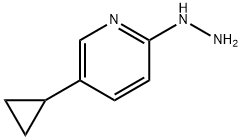 Pyridine, 5-cyclopropyl-2-hydrazinyl- Structure