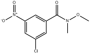 Benzamide, 3-chloro-N-methoxy-N-methyl-5-nitro- Structure