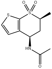 N-((4R,6S)-6-Methyl-7,7-dioxido-5,6-dihydro-4H-thieno[2,3-b]thiopyran-4-yl)acetamide Structure