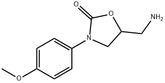 2-Oxazolidinone, 5-(aminomethyl)-3-(4-methoxyphenyl)- Structure