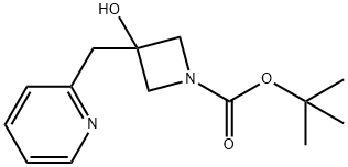 tert-Butyl 3-hydroxy-3-[(pyridin-2-yl)methyl]azetidine-1-carboxylate Structure