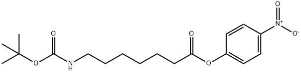 7-[[(1,1-dimethylethoxy)carbonyl]amino]- Heptanoic acid, 4-nitrophenyl este 구조식 이미지