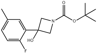 tert-Butyl 3-(2-fluoro-5-methylphenyl)-3-hydroxyazetidine-1-carboxylate Structure