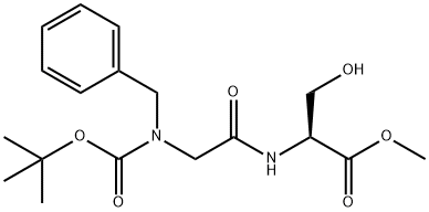 L-Serine, N-[N-[(1,1-dimethylethoxy)carbonyl]-N-(phenylmethyl)glycyl]-, methyl ester (9CI) 구조식 이미지