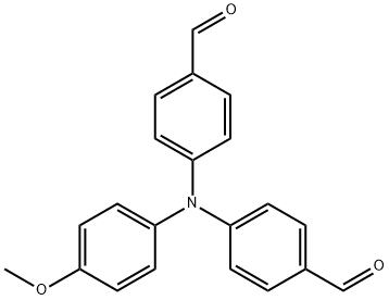 Benzaldehyde, 4,4'-[(4-methoxyphenyl)imino]bis- Structure