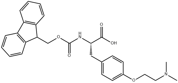 L-Tyrosine, O-[2-(dimethylamino)ethyl]-N-[(9H-fluoren-9-ylmethoxy)carbonyl]- Structure