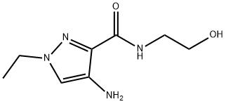 4-amino-1-ethyl-N-(2-hydroxyethyl)-1H-pyrazole-3-carboxamide Structure