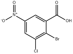 2-Bromo-3-chloro-5-nitrobenzoic acid 구조식 이미지