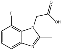 2-7-Fluoro-2-methyl-1H-benzo[d]imidazol-1-ylacetic acid Structure