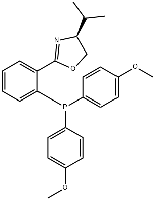 Oxazole, 2-[2-[bis(4-methoxyphenyl)phosphino]phenyl]-4,5-dihydro-4-(1-methylethyl)-, (4S)- Structure