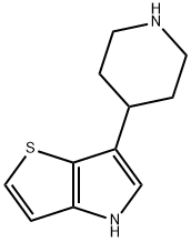 4H-Thieno[3,2-b]pyrrole, 6-(4-piperidinyl)- Structure