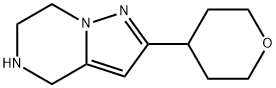 Pyrazolo[1,5-a]pyrazine, 4,5,6,7-tetrahydro-2-(tetrahydro-2H-pyran-4-yl)- Structure