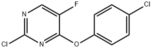 Pyrimidine, 2-chloro-4-(4-chlorophenoxy)-5-fluoro- Structure