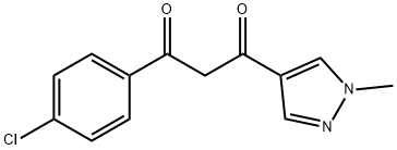 1,3-Propanedione, 1-(4-chlorophenyl)-3-(1-methyl-1H-pyrazol-4-yl)- Structure