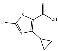 5-Thiazolecarboxylic acid, 2-chloro-4-cyclopropyl- 구조식 이미지