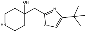 4-[(4-tert-butyl-1,3-thiazol-2-yl)methyl]piperidin-4-ol Structure