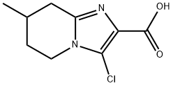 Imidazo[1,2-a]pyridine-2-carboxylic acid, 3-chloro-5,6,7,8-tetrahydro-7-methyl- Structure