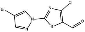 5-Thiazolecarboxaldehyde, 2-(4-bromo-1H-pyrazol-1-yl)-4-chloro- 구조식 이미지