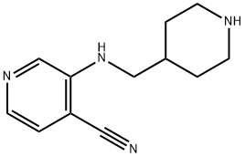 4-Pyridinecarbonitrile, 3-[(4-piperidinylmethyl)amino]- Structure