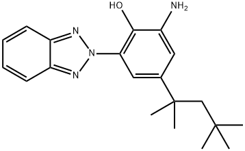 Phenol, 2-amino-6-(2H-benzotriazol-2-yl)-4-(1,1,3,3-tetramethylbutyl)- Structure