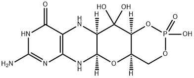 (4aR,5aR,11aR,12aS)-8-amino-2,12,12-trihydroxy-4a,5a,6,9,11,11a,12,12a-octahydro-[1,3,2]dioxaphosphinino[4',5':5,6]pyrano[3,2-g]pteridin-10(4H)-one2-oxide 구조식 이미지