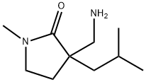 2-Pyrrolidinone, 3-(aminomethyl)-1-methyl-3-(2-methylpropyl)- Structure