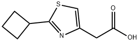 4-Thiazoleacetic acid, 2-cyclobutyl- Structure