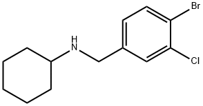 Benzenemethanamine, 4-bromo-3-chloro-N-cyclohexyl- Structure