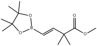 (E)-Methyl 2,2-dimethyl-4-(4,4,5,5-tetramethyl-1,3,2-dioxaborolan-2-yl)but-3-enoate 구조식 이미지