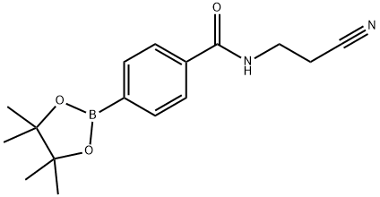 Benzamide, N-(2-cyanoethyl)-4-(4,4,5,5-tetramethyl-1,3,2-dioxaborolan-2-yl)- Structure