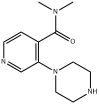 4-Pyridinecarboxamide,N,N-dimethyl-3-(1-piperazinyl)- Structure