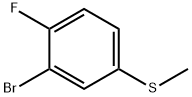 Benzene, 2-bromo-1-fluoro-4-(methylthio)- Structure