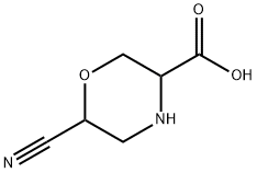 3-Morpholinecarboxylic acid, 6-cyano 구조식 이미지