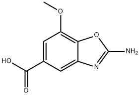 5-Benzoxazolecarboxylic acid, 2-amino-7-methoxy- Structure