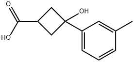 Cyclobutanecarboxylic acid, 3-hydroxy-3-(3-methylphenyl)- Structure