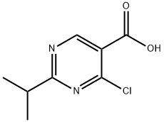 5-Pyrimidinecarboxylic acid, 4-chloro-2-(1-methylethyl)- 구조식 이미지