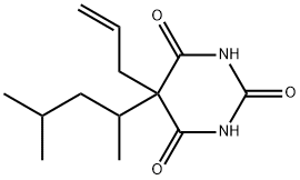 2,4,6(1H,3H,5H)-Pyrimidinetrione, 5-(1,3-dimethylbutyl)-5-(2-propen-1-yl)- Structure