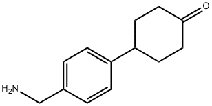 Cyclohexanone, 4-[4-(aminomethyl)phenyl]- Structure