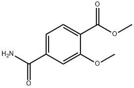 Benzoic acid, 4-(aminocarbonyl)-2-methoxy-, methyl ester Structure