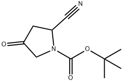 1-Pyrrolidinecarboxylic acid, 2-cyano-4-oxo-, 1,1-dimethylethyl ester Structure