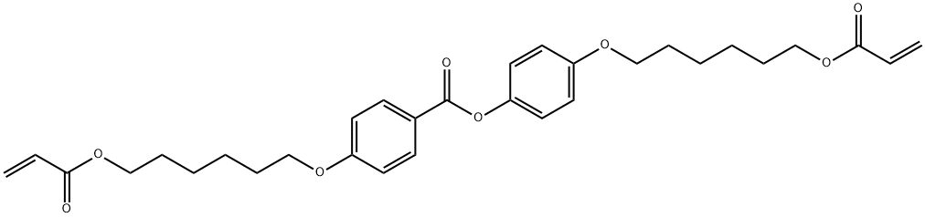 Benzoic acid, 4-[[6-[(1-oxo-2-propen-1-yl)oxy]hexyl]oxy]-, 4-[[6-[(1-oxo-2-propen-1-yl)oxy]hexyl]oxy]phenyl ester 구조식 이미지