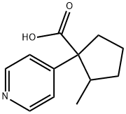 Cyclopentanecarboxylic acid, 2-methyl-1-(4-pyridinyl)- Structure