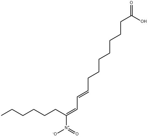 9(E),11(E)-12-nitro Conjugated Linoleic Acid Structure