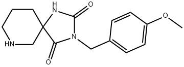 1,3,7-Triazaspiro[4.5]Decane-2,4-Dione, 3-[(4-Methoxyphenyl)Methyl]-, Hydrochloride (1:1) Structure