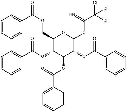 D-Glucopyranose, 2,3,4,6-tetrabenzoate 1-(2,2,2-trichloroethanimidate) Structure