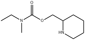 Carbamic acid, N-ethyl-N-methyl-, 2-piperidinylmethyl ester Structure
